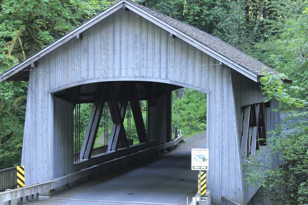 Cedar Creek Wood Bridge — Stock Photo, Image