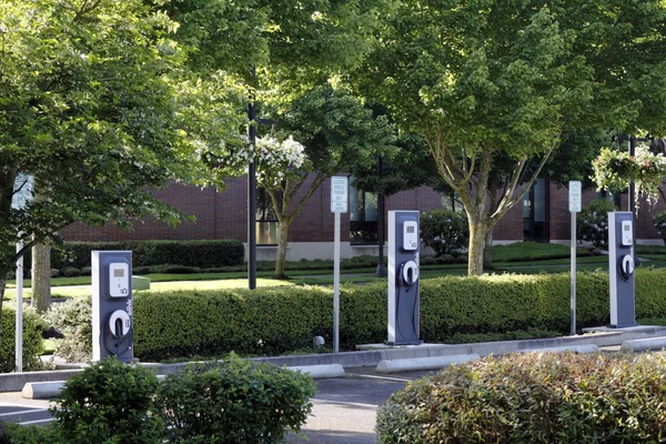 3 Electric Vehicle Charging Stations — Stock Photo, Image