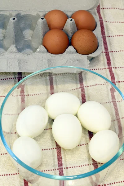 Αυγά, βραστό και ωμό — Φωτογραφία Αρχείου