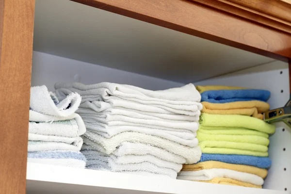 Rags on a Shelf — Stock Photo, Image
