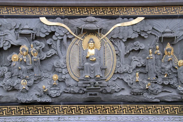 Buddha sul muro — Foto Stock
