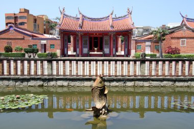 Fountain and temple clipart