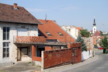 Street in Vukovar clipart