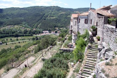 View from the top of house clipart