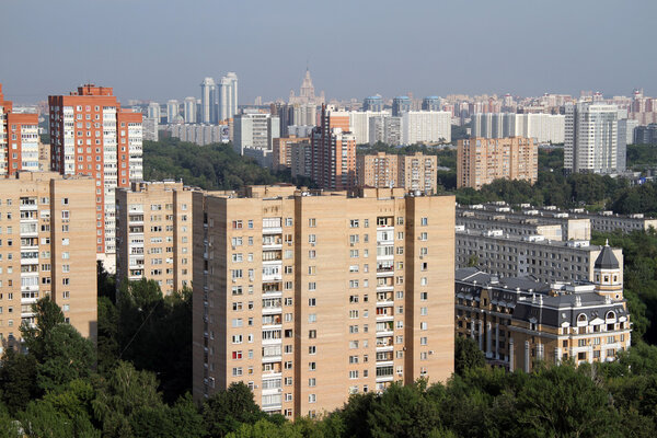 New residential district on the west part of Moscow, Russia