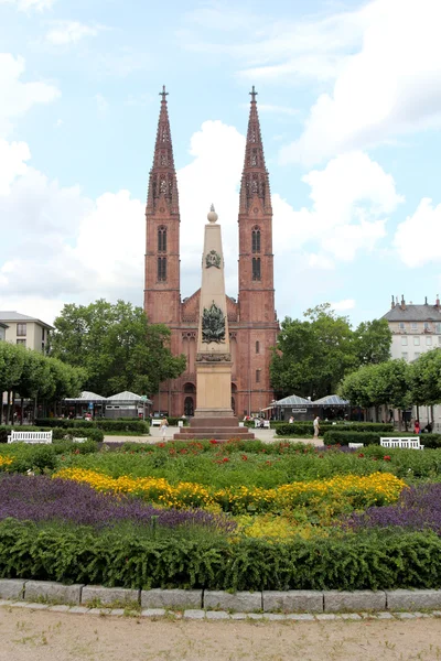 Wiesbaden Bonifatius Kilisesi — Stok fotoğraf