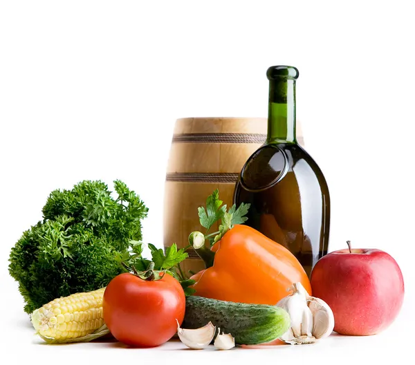 Bio-Lebensmittel Hintergrund; Bauern Gemüsemarkt — Stockfoto