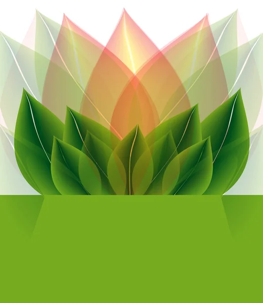 Fundo botânico de folhas estilizadas — Fotografia de Stock