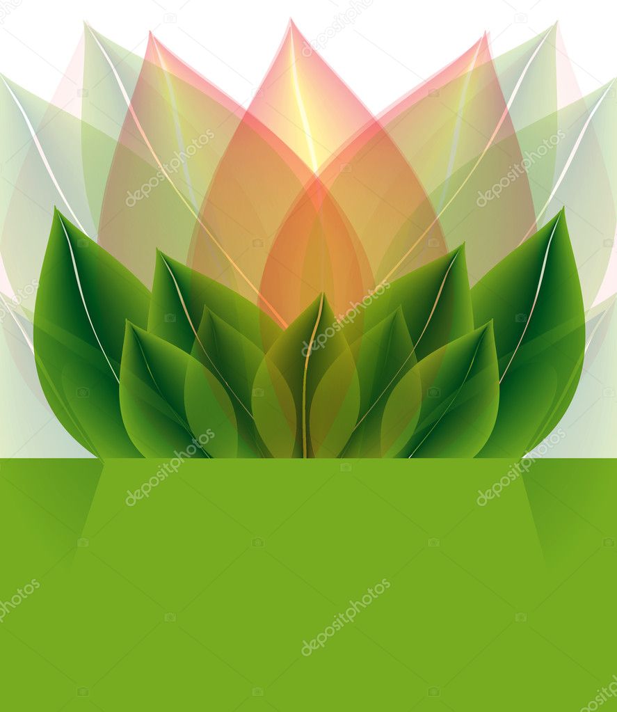 Botanical background of stylised leaves