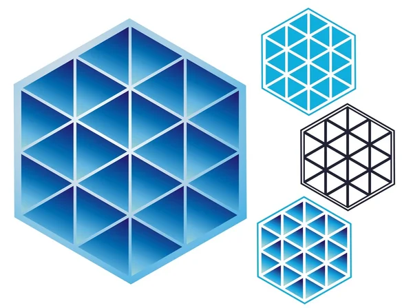 Industriële embleem van driehoeken — Stockvector