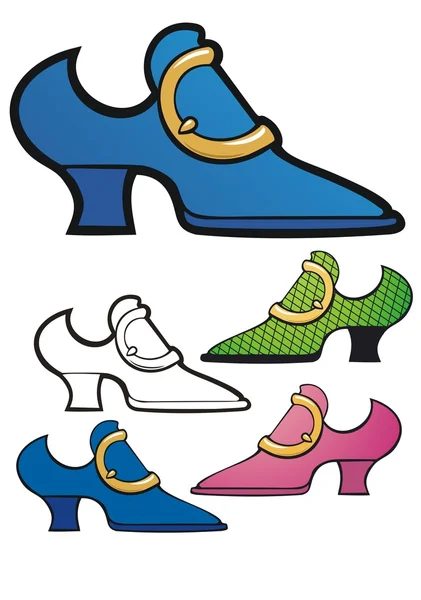 Blue suede shoes — Stock Vector