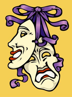 Theatrical masks clipart