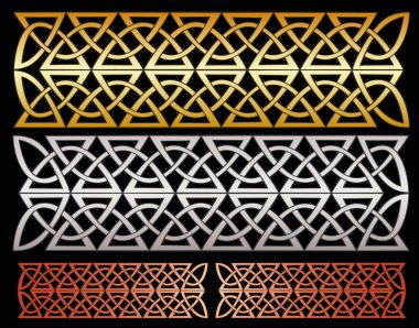 Knotwork border elements clipart