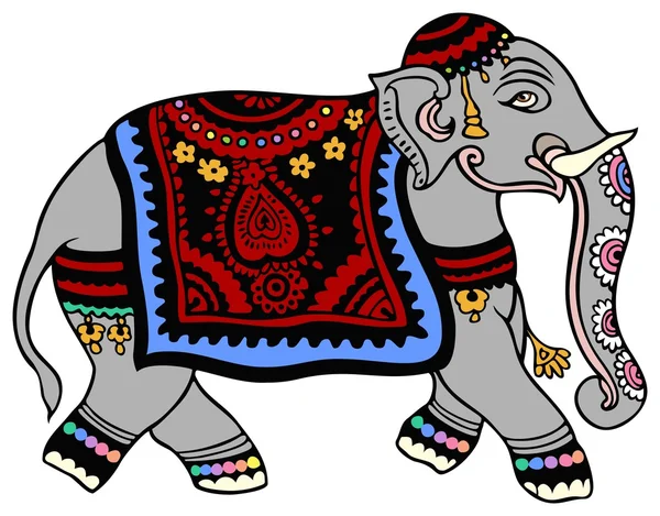 Elefante vestido para uma festa — Vetor de Stock