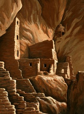 Square Tower House, Mesa Verde clipart