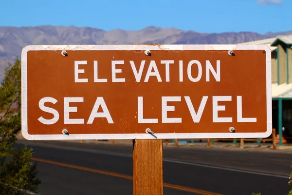 Elevation Sea Level Sign — Stock Photo, Image
