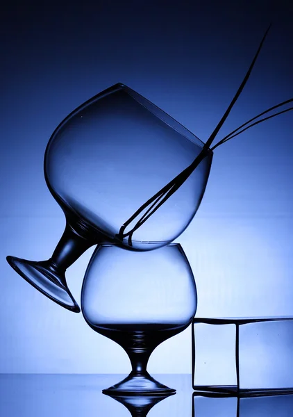 stock image Glass and water