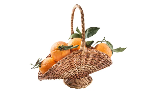 Basket of oranges — Stock Photo, Image