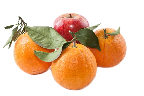 Pomeranče a jablka — Stock fotografie