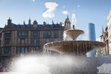 Moyua Square in Bilbao, Spain clipart