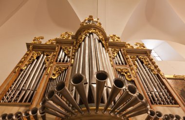 Old organ of a church clipart