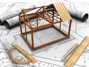 Construction house clipart