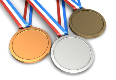 Three medals clipart