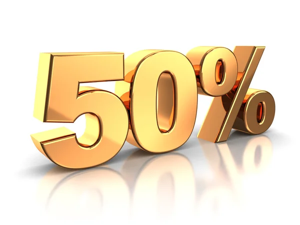50 percent — Stock Photo, Image