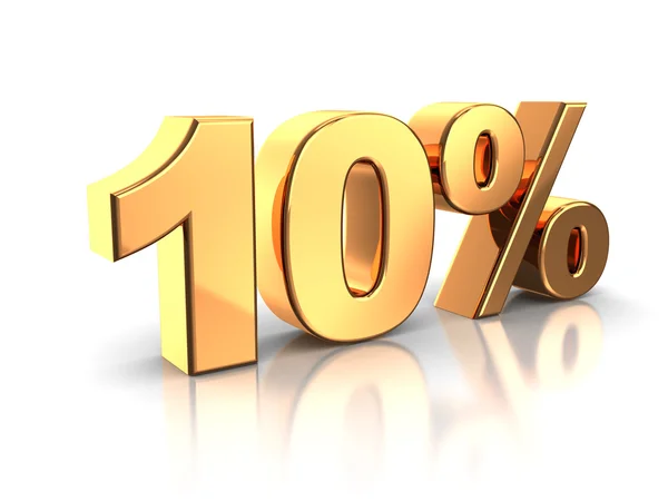 10 procent — Zdjęcie stockowe