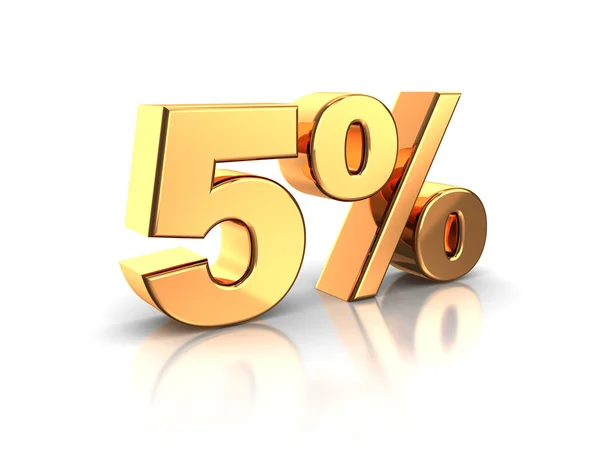 5 procent — Stockfoto