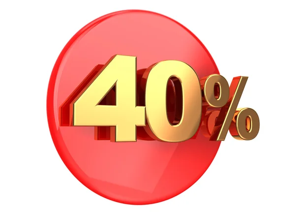 Korting 40 procent — Stockfoto
