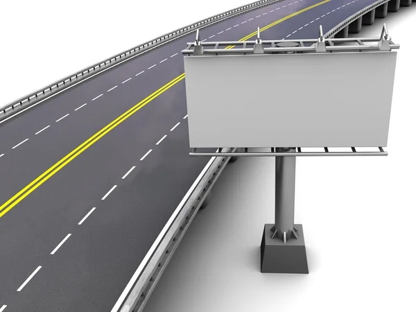 Motorway with billboard — Stock Photo, Image