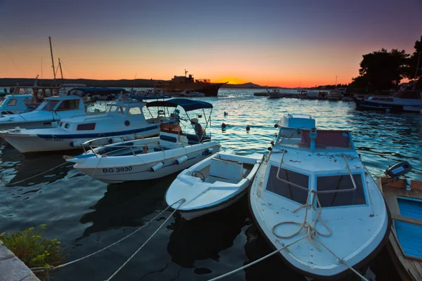 stock image Sea, ship and town