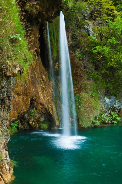 stock image Waterfall and lake