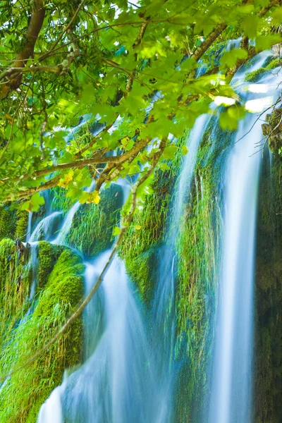 Waterfall and lake — Stock Photo, Image