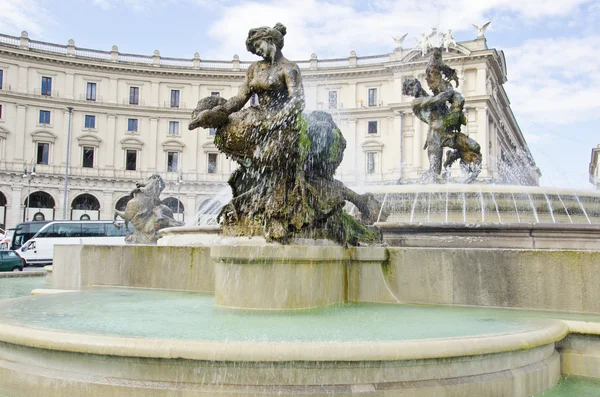 Fontana delle naiadi i Rom, Italien — Stockfoto