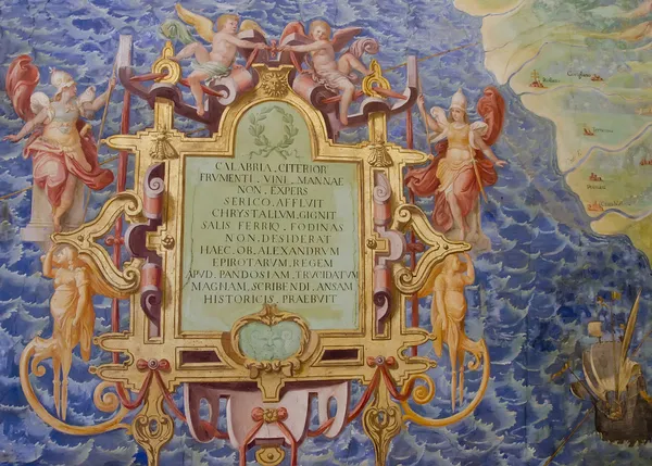 Vatikanische bemalte Decke in der Galerie — Stockfoto