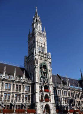 New town hall (neues rathaus), Münih, Almanya