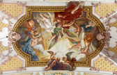 Картина, постер, плакат, фотообои "fresco ceiling at st. peter's church in munich, germany", артикул 11537701