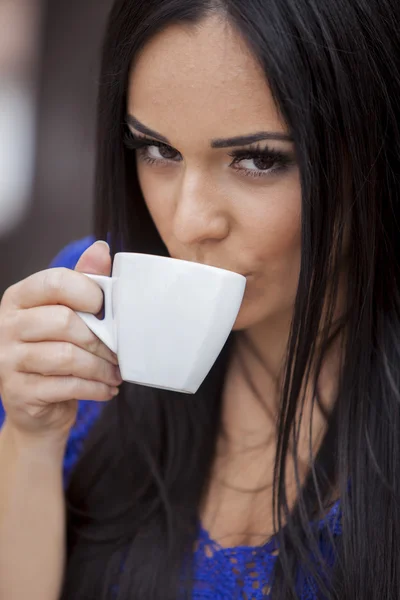 Stock image Girl drinking coffee