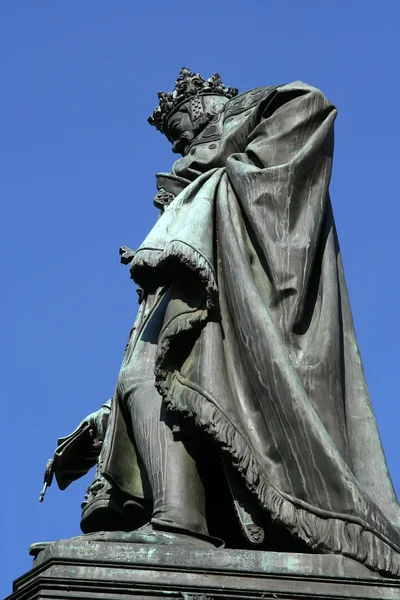 Heykel Kral Charles IV Prag — Stok fotoğraf