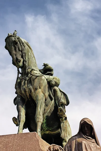 Statue of Umberto II in Villa Borghese, Rome — Stock Photo, Image