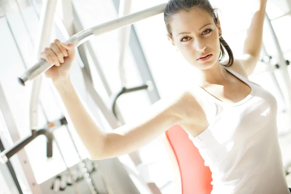 stock image Girl at the gym