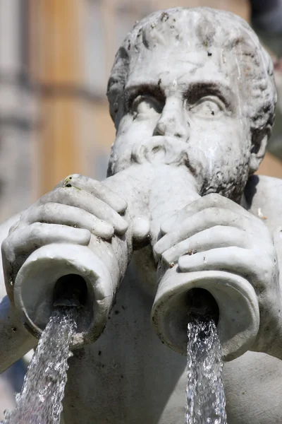 Fontana del moro na piazza navona, Řím — Stock fotografie