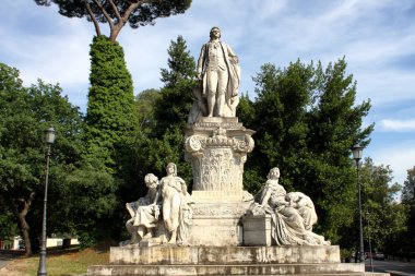 Goethe statue at Villa Borghese in Rome clipart