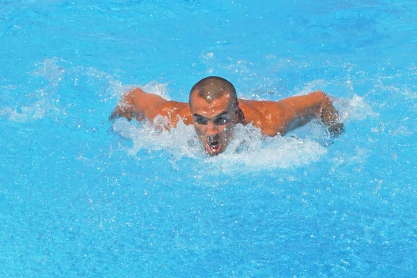 Hård simning — Stockfoto