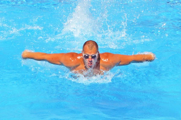 Tvrdý plavecký výcvik — Stock fotografie