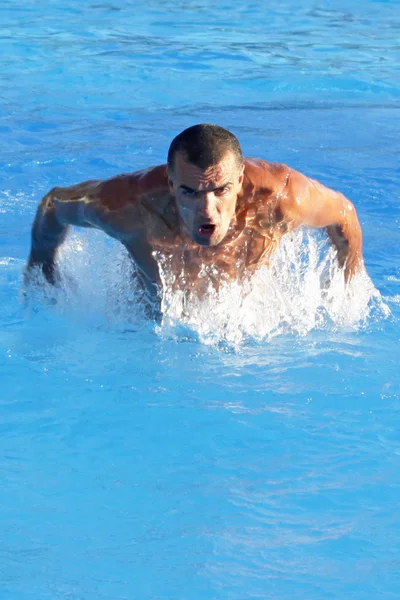 Zwemmer in opleiding — Stockfoto