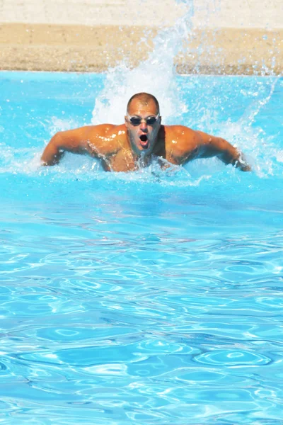 Nadador en entrenamiento Imagen de archivo