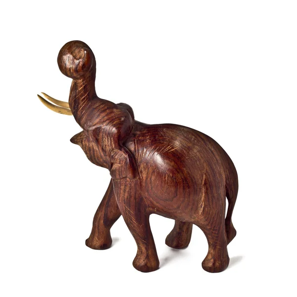 Elephant carved out of wood — Stock Photo, Image